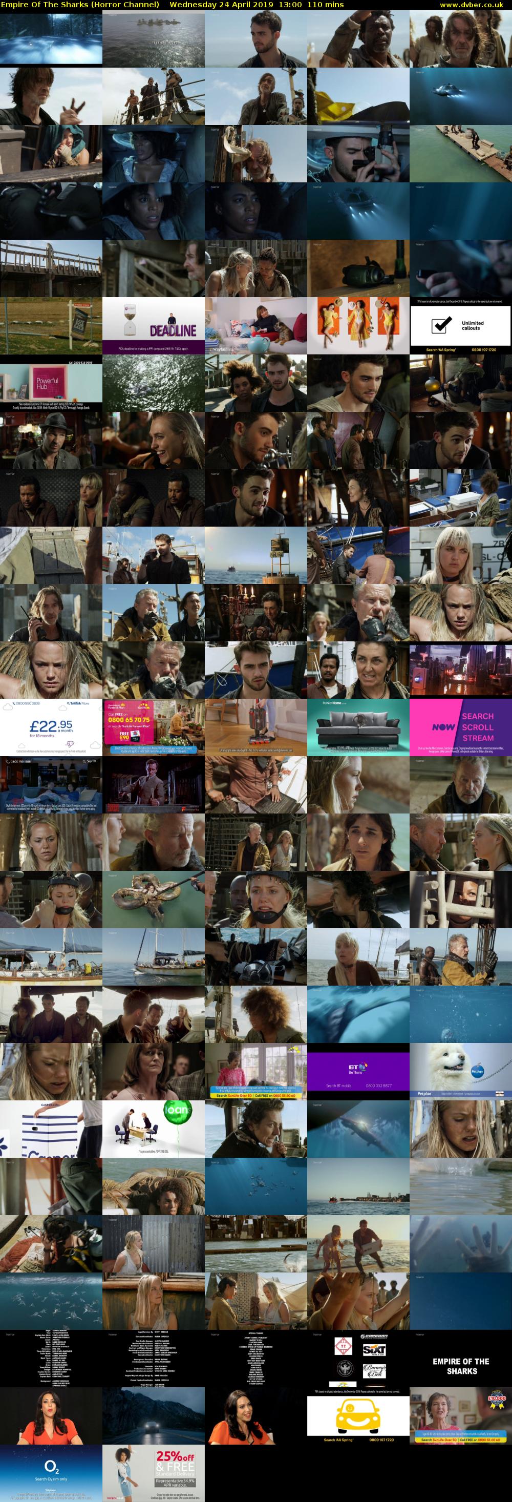 Empire Of The Sharks (Horror Channel) Wednesday 24 April 2019 13:00 - 14:50