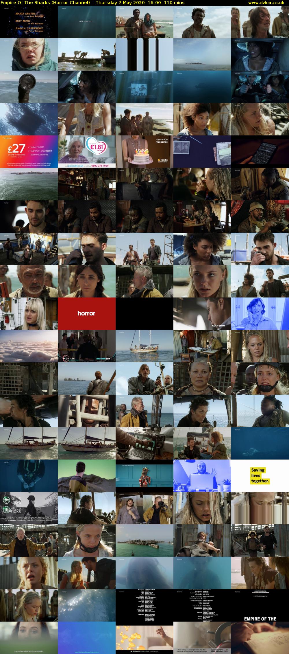 Empire Of The Sharks (Horror Channel) Thursday 7 May 2020 16:00 - 17:50