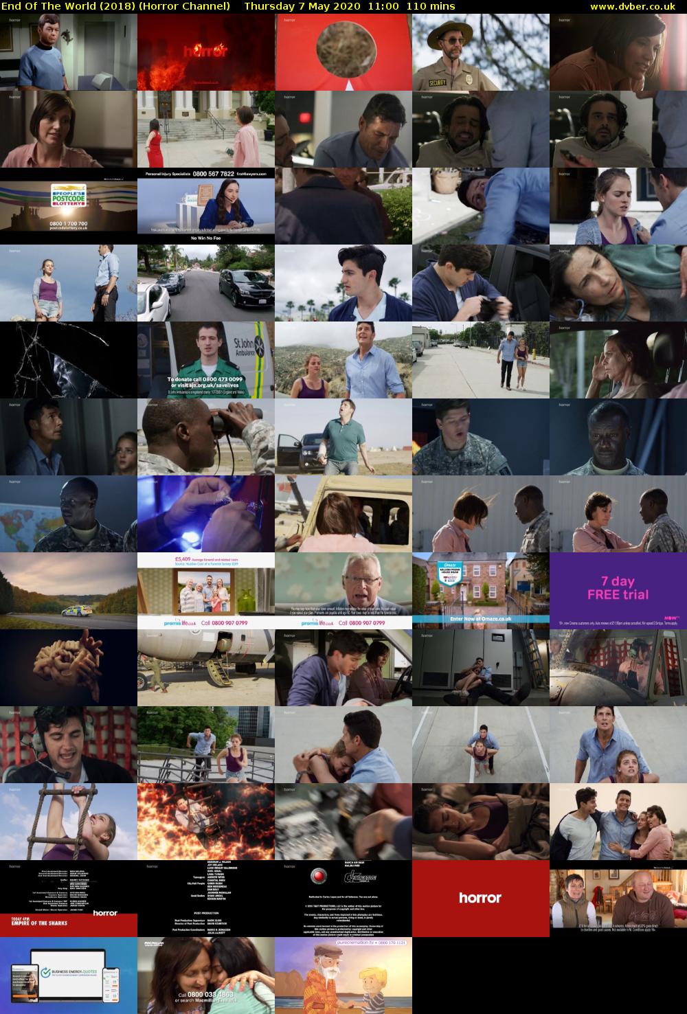 End Of The World (2018) (Horror Channel) Thursday 7 May 2020 11:00 - 12:50