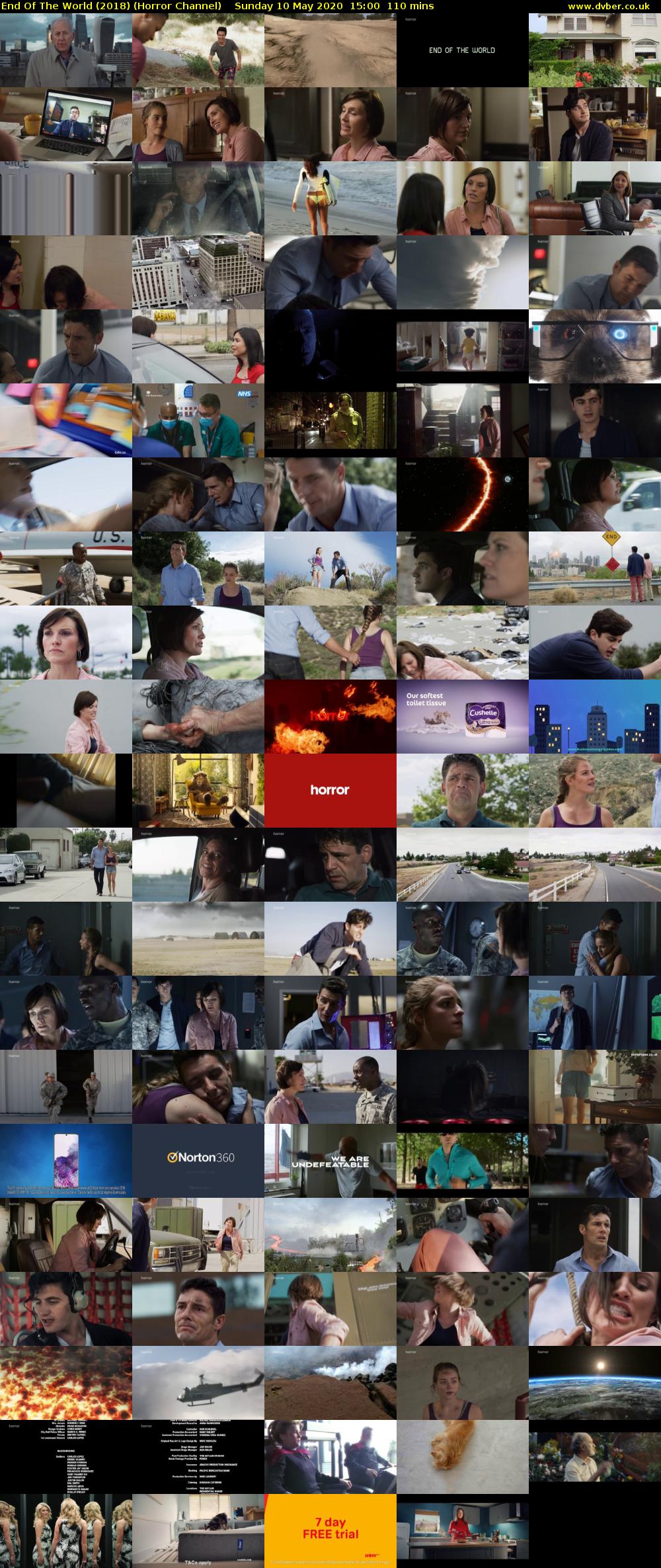 End Of The World (2018) (Horror Channel) Sunday 10 May 2020 15:00 - 16:50