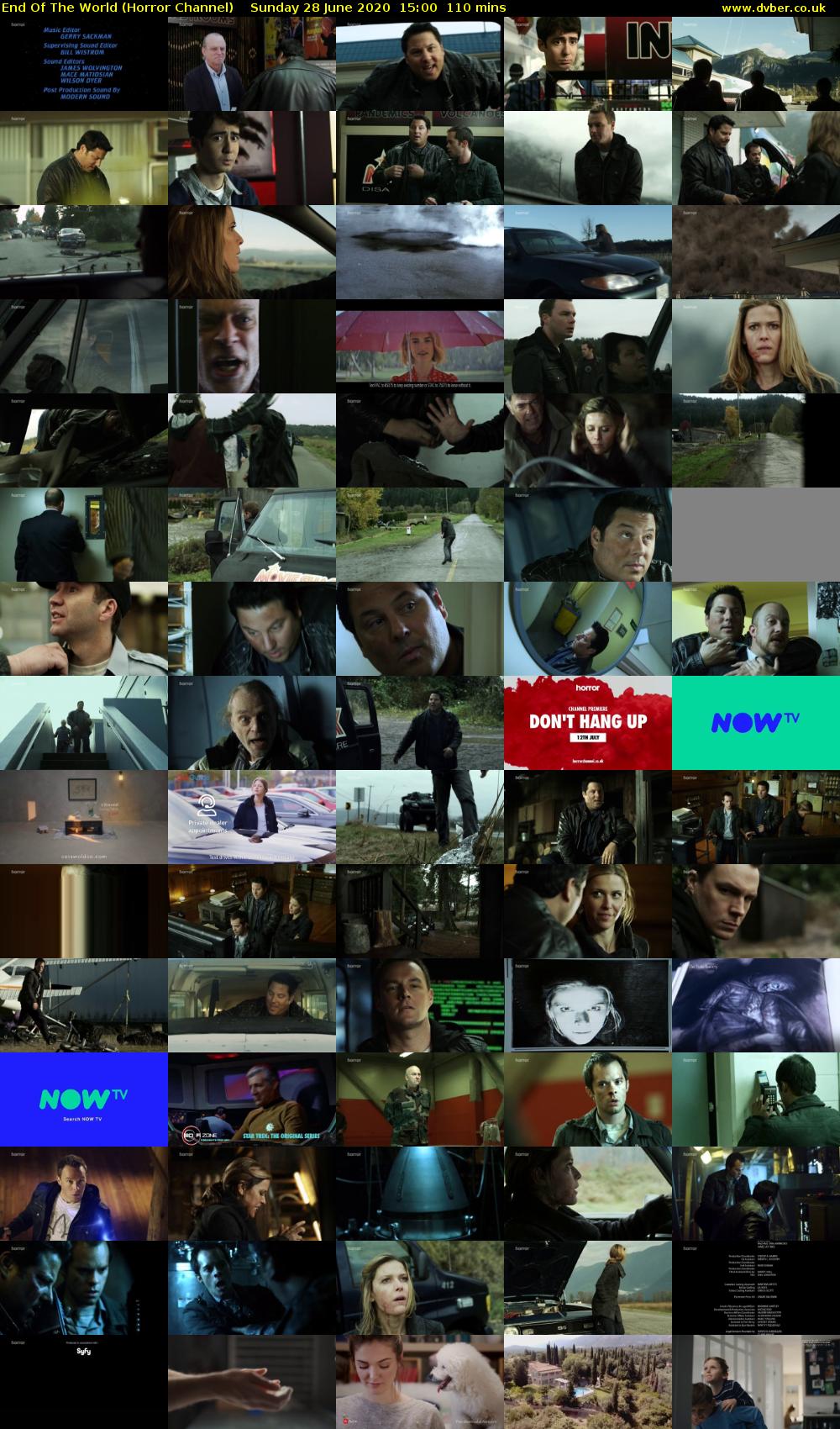 End Of The World (Horror Channel) Sunday 28 June 2020 15:00 - 16:50