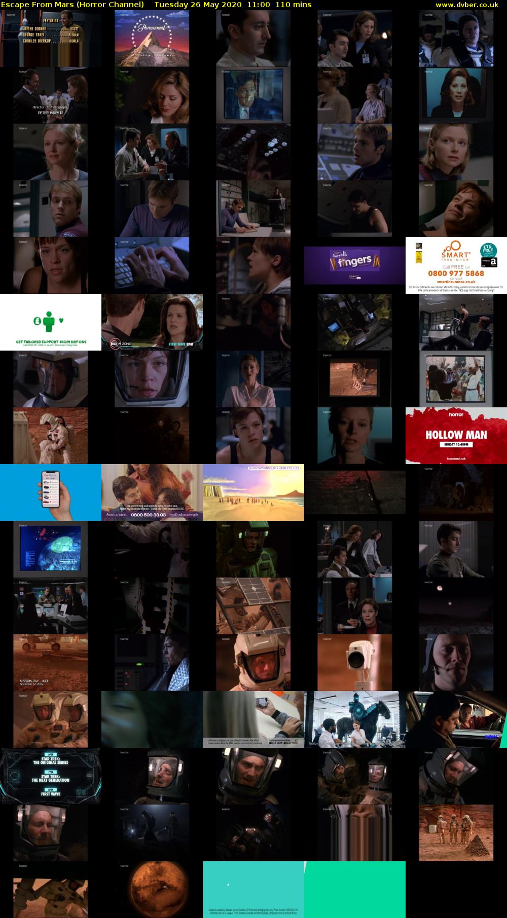 Escape From Mars (Horror Channel) Tuesday 26 May 2020 11:00 - 12:50