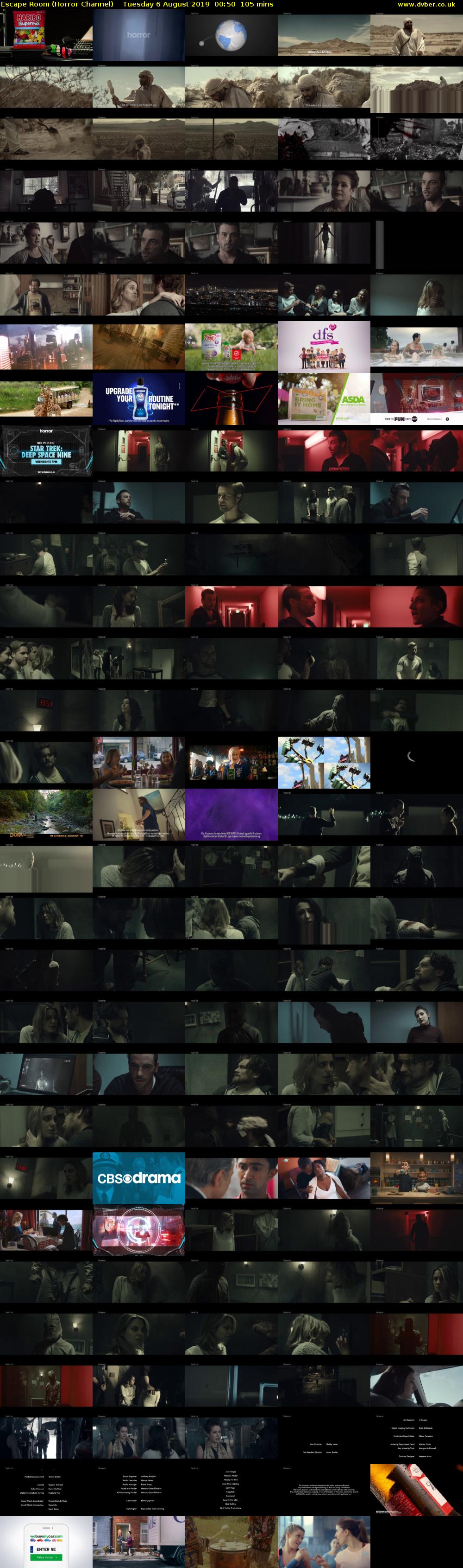 Escape Room (Horror Channel) Tuesday 6 August 2019 00:50 - 02:35