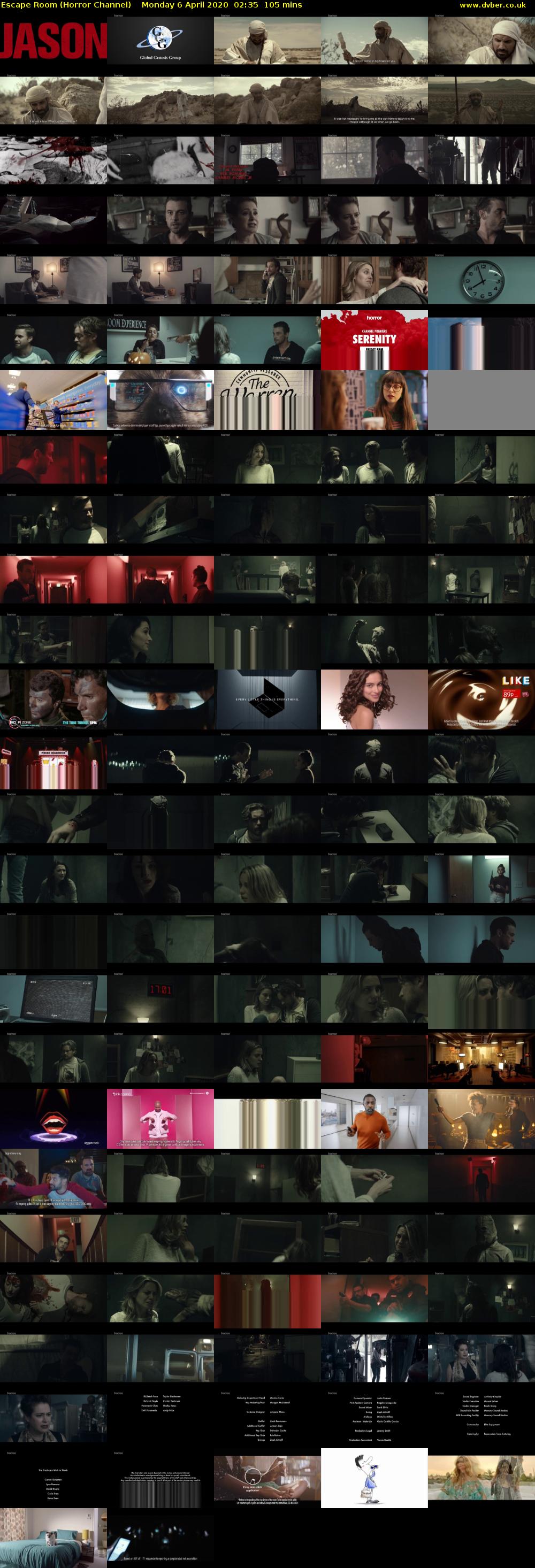 Escape Room (Horror Channel) Monday 6 April 2020 02:35 - 04:20