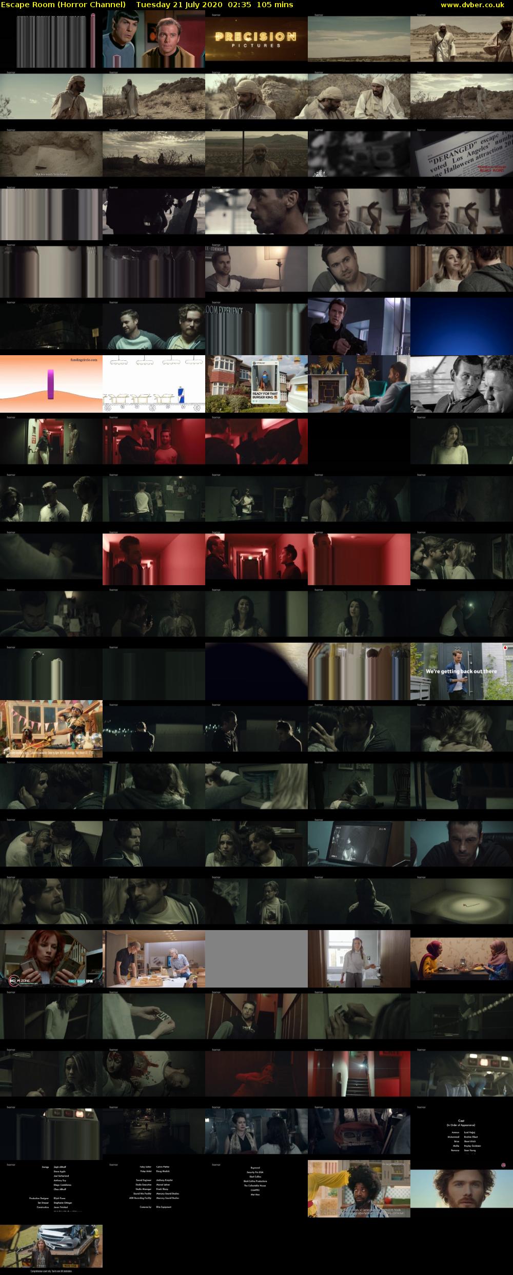 Escape Room (Horror Channel) Tuesday 21 July 2020 02:35 - 04:20