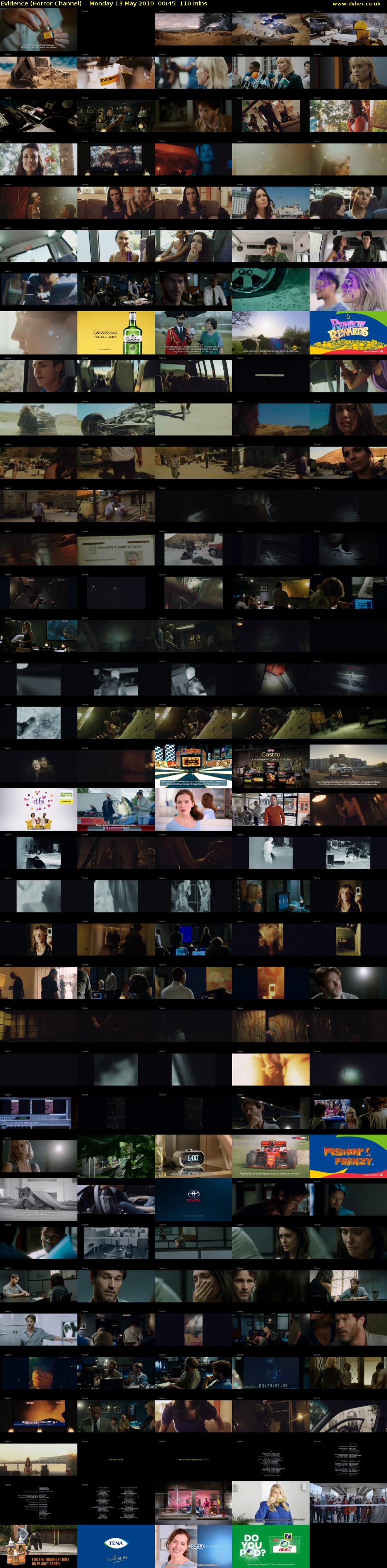 Evidence (Horror Channel) Monday 13 May 2019 00:45 - 02:35