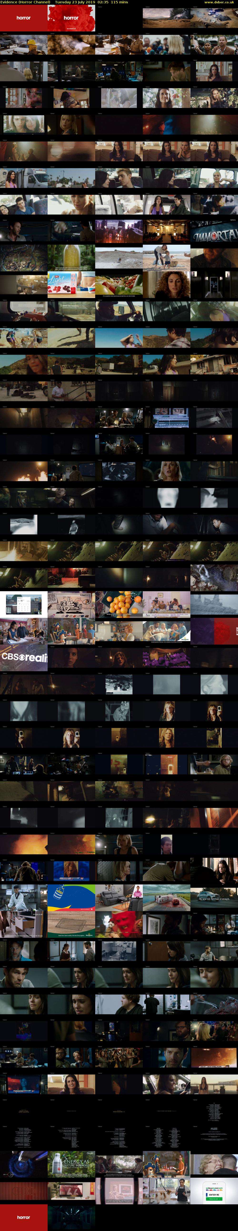 Evidence (Horror Channel) Tuesday 23 July 2019 02:35 - 04:30