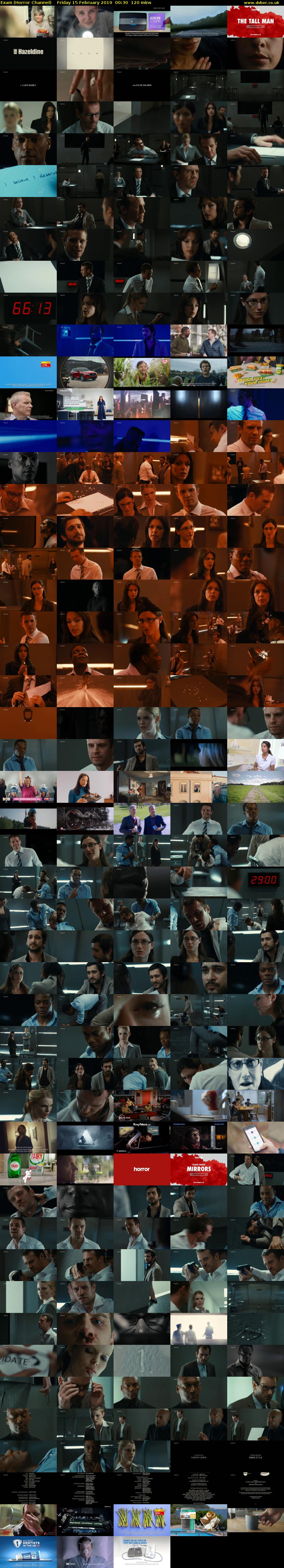 Exam (Horror Channel) Friday 15 February 2019 00:30 - 02:30