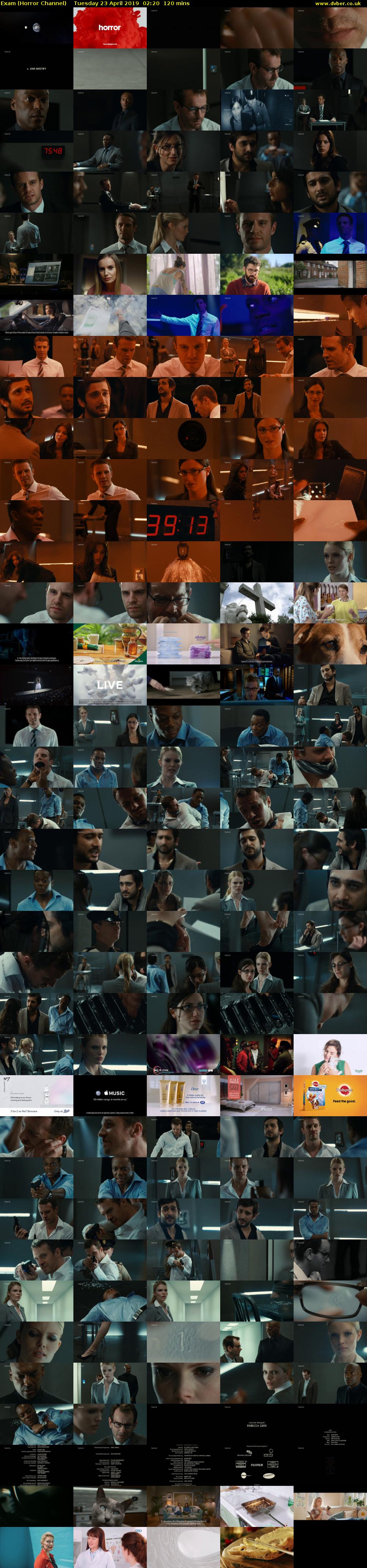 Exam (Horror Channel) Tuesday 23 April 2019 02:20 - 04:20