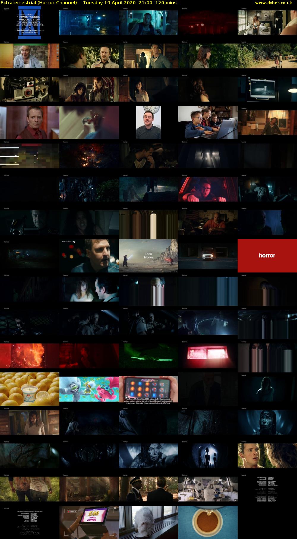 Extraterrestrial (Horror Channel) Tuesday 14 April 2020 21:00 - 23:00