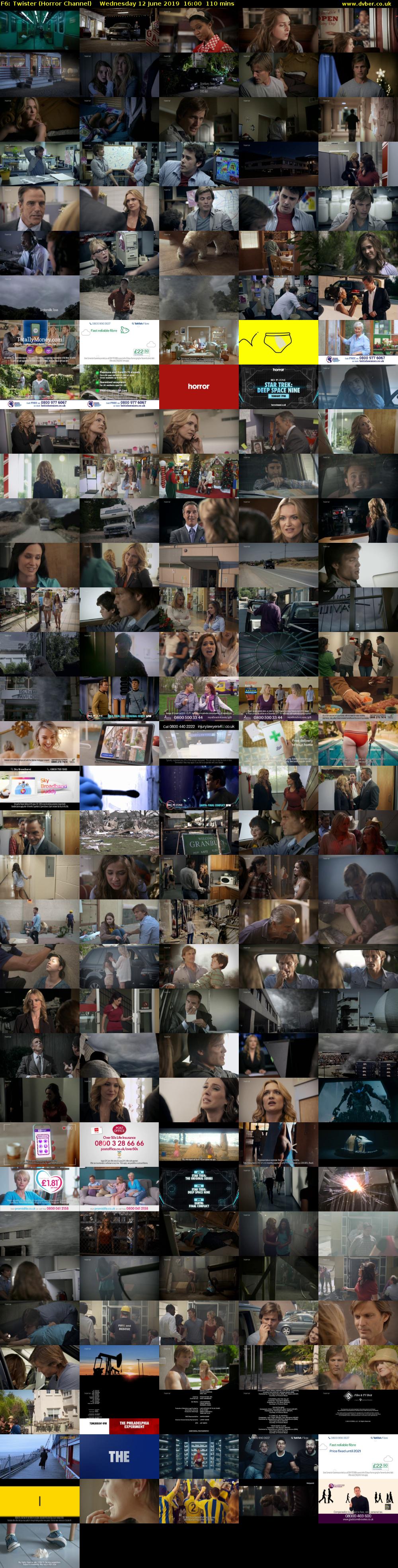 F6: Twister (Horror Channel) Wednesday 12 June 2019 16:00 - 17:50