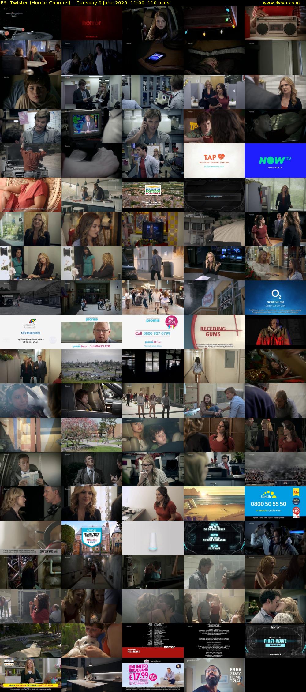 F6: Twister (Horror Channel) Tuesday 9 June 2020 11:00 - 12:50