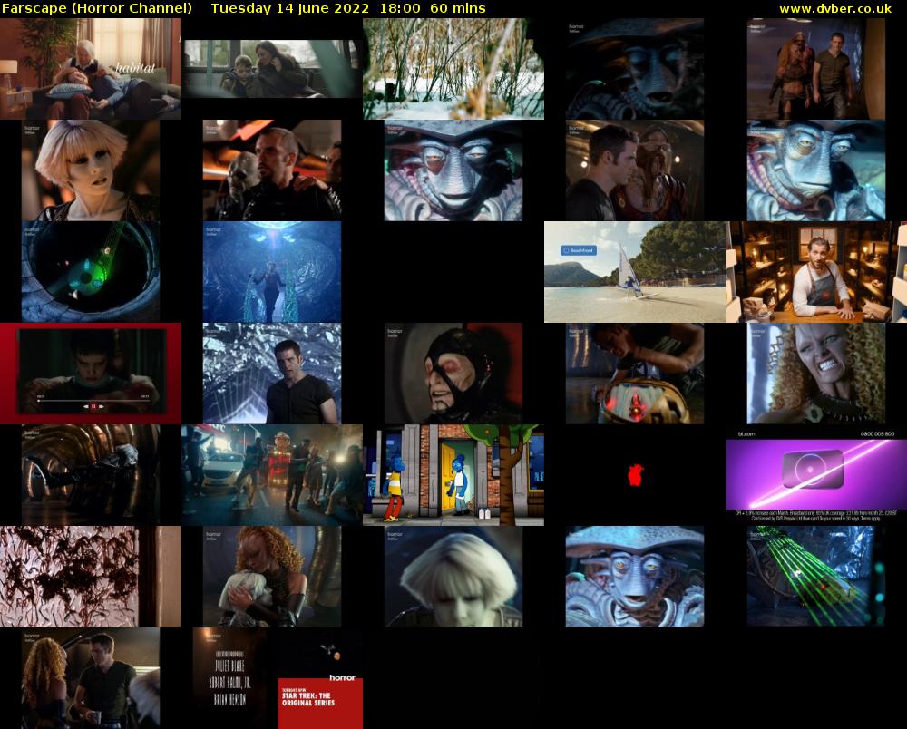 Farscape (Horror Channel) Tuesday 14 June 2022 18:00 - 19:00