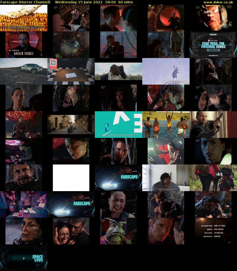 Farscape (Horror Channel) Wednesday 15 June 2022 18:00 - 19:00