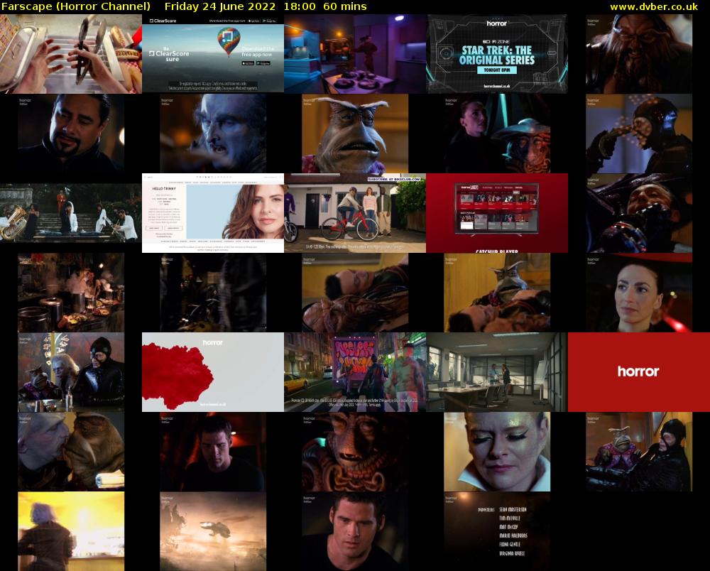 Farscape (Horror Channel) Friday 24 June 2022 18:00 - 19:00