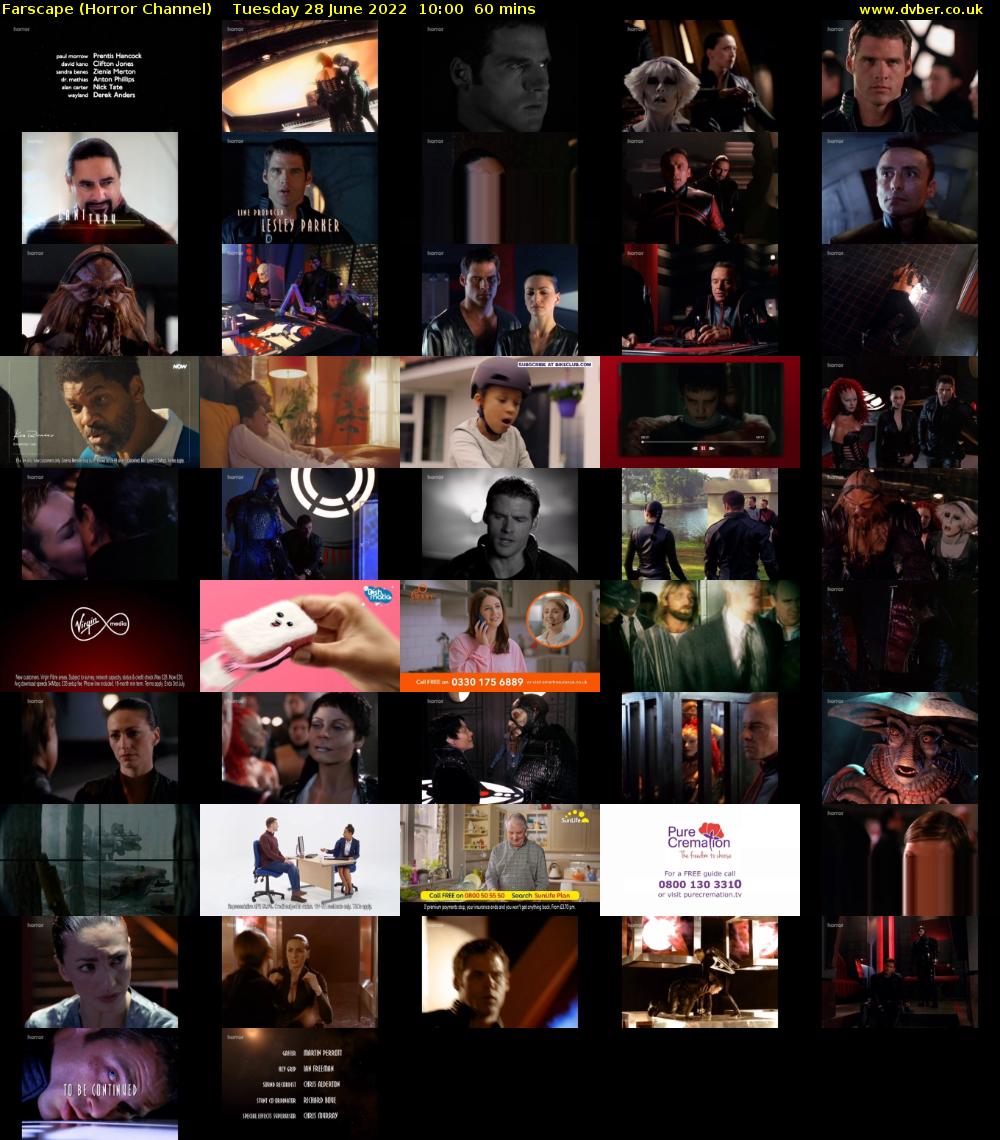 Farscape (Horror Channel) Tuesday 28 June 2022 10:00 - 11:00
