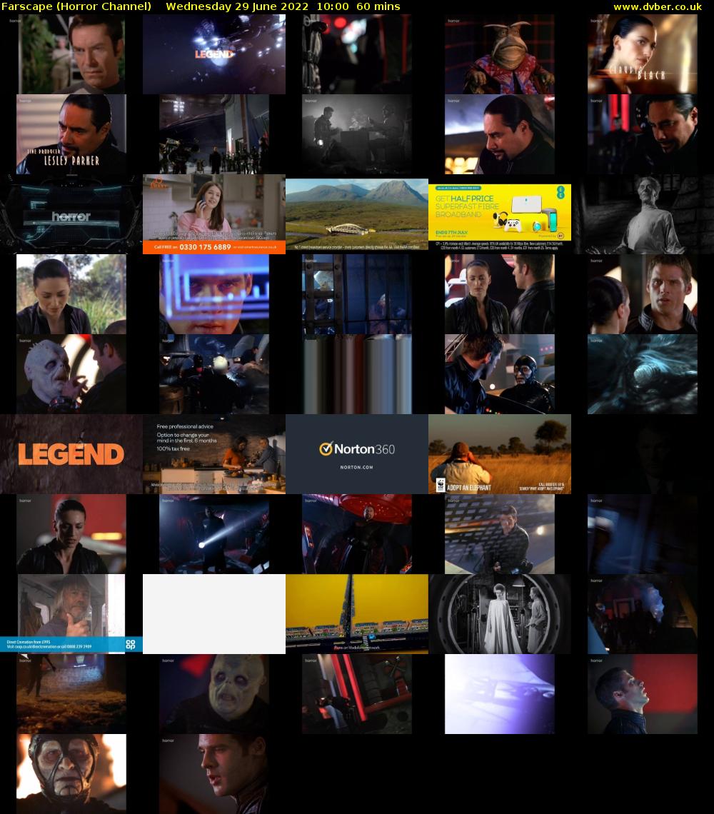 Farscape (Horror Channel) Wednesday 29 June 2022 10:00 - 11:00