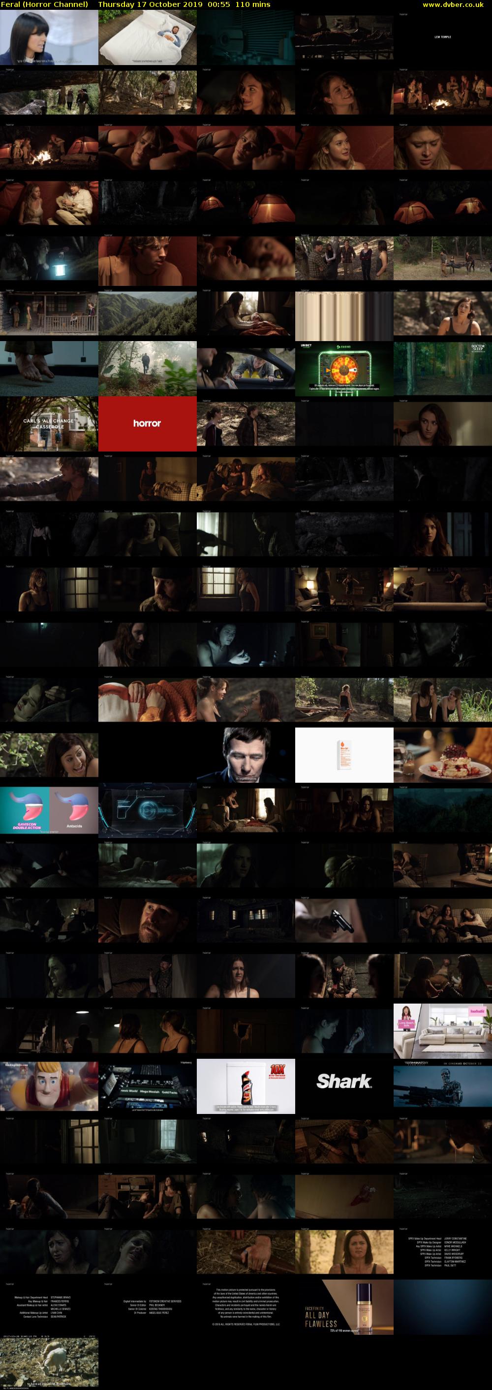 Feral (Horror Channel) Thursday 17 October 2019 00:55 - 02:45
