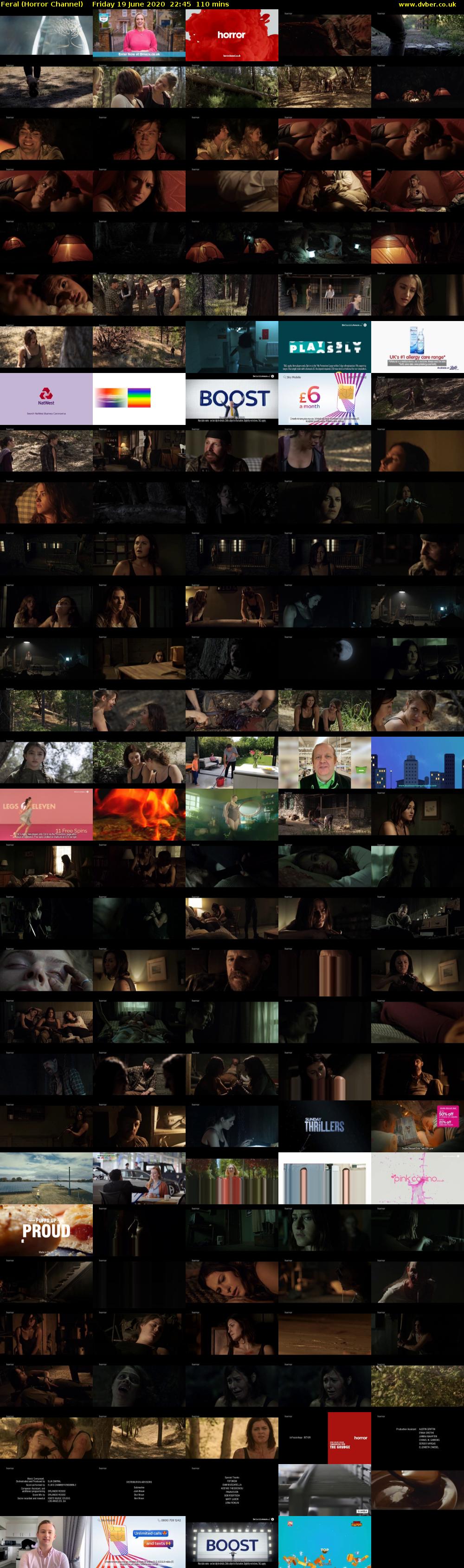 Feral (Horror Channel) Friday 19 June 2020 22:45 - 00:35