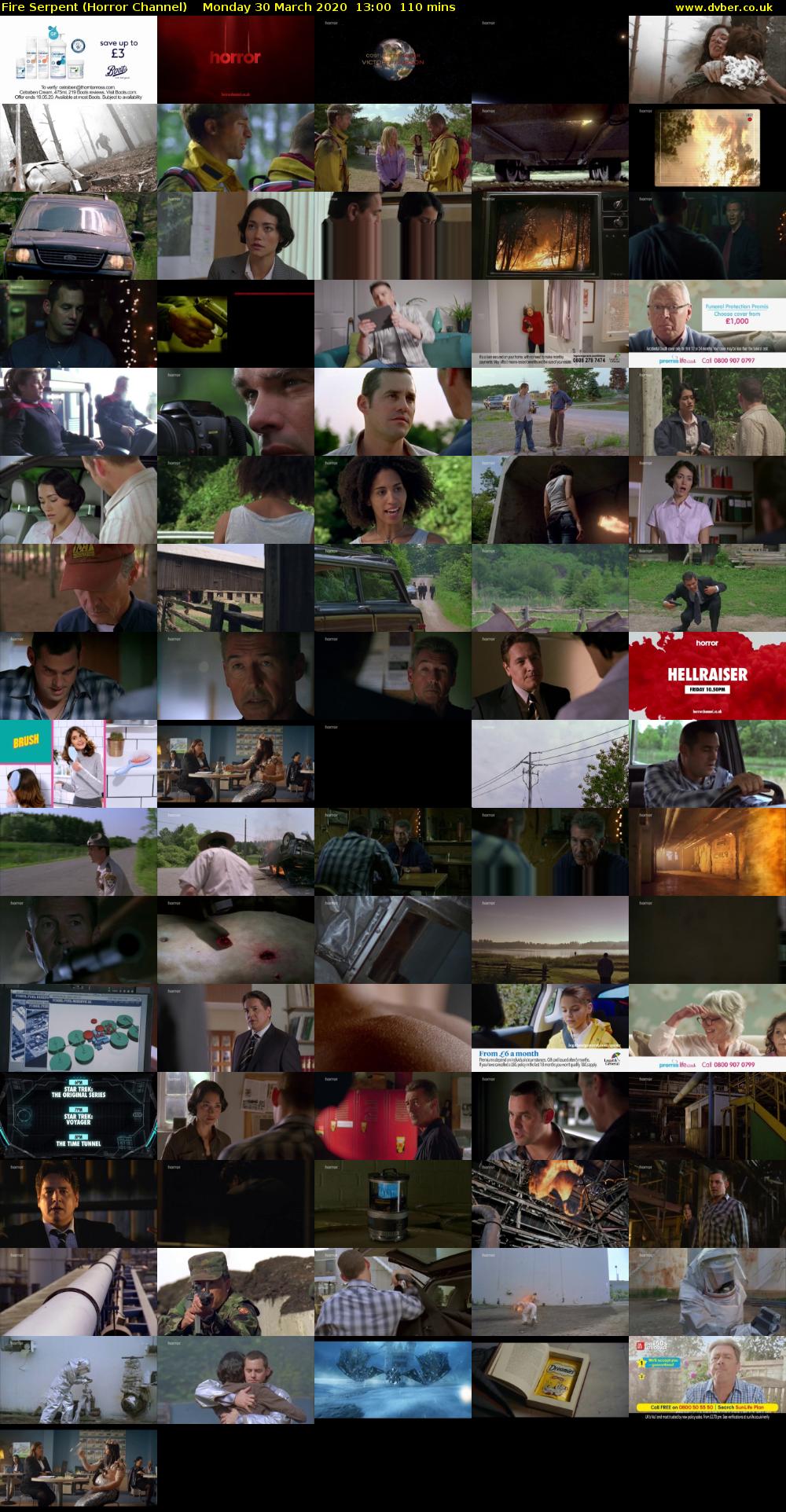Fire Serpent (Horror Channel) Monday 30 March 2020 13:00 - 14:50