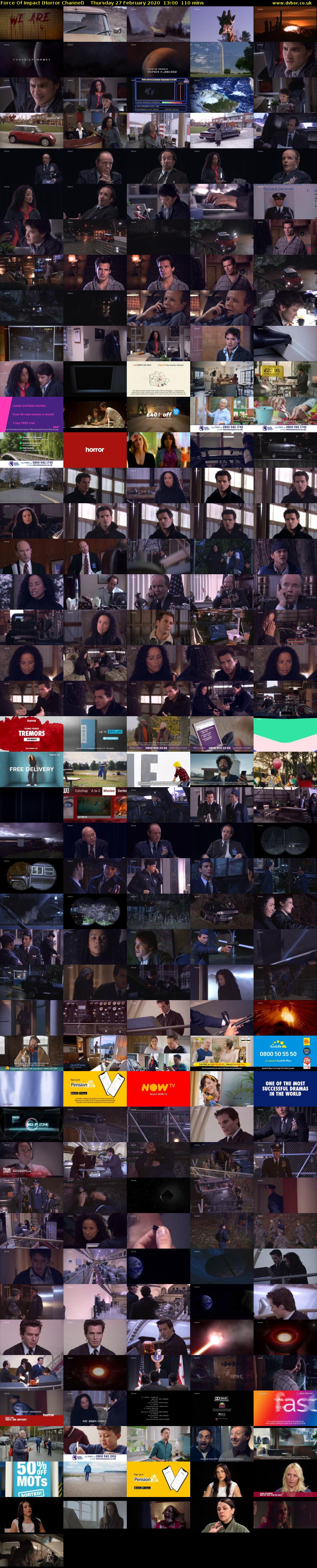 Force Of Impact (Horror Channel) Thursday 27 February 2020 13:00 - 14:50
