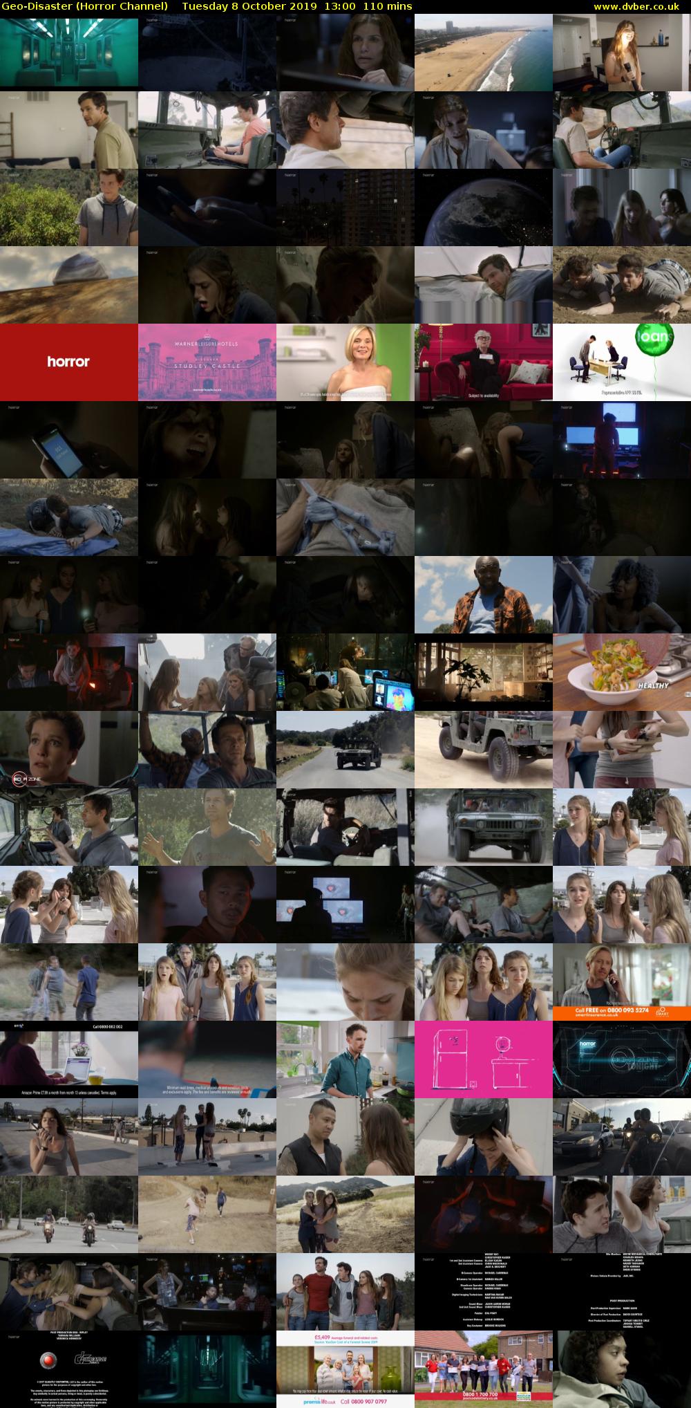 Geo-Disaster (Horror Channel) Tuesday 8 October 2019 13:00 - 14:50