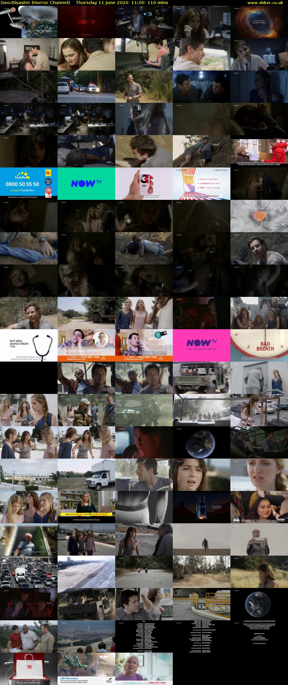 Geo-Disaster (Horror Channel) Thursday 11 June 2020 11:00 - 12:50