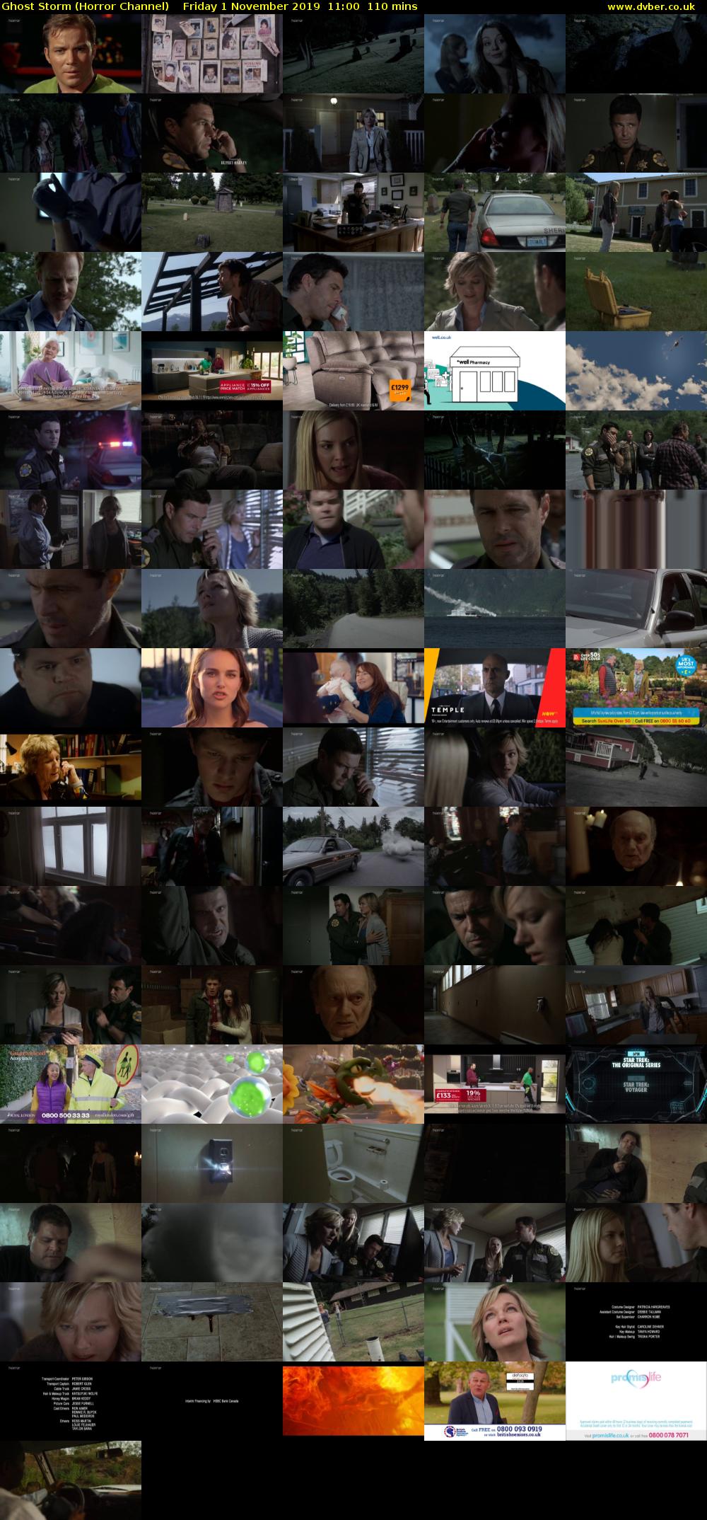 Ghost Storm (Horror Channel) Friday 1 November 2019 11:00 - 12:50