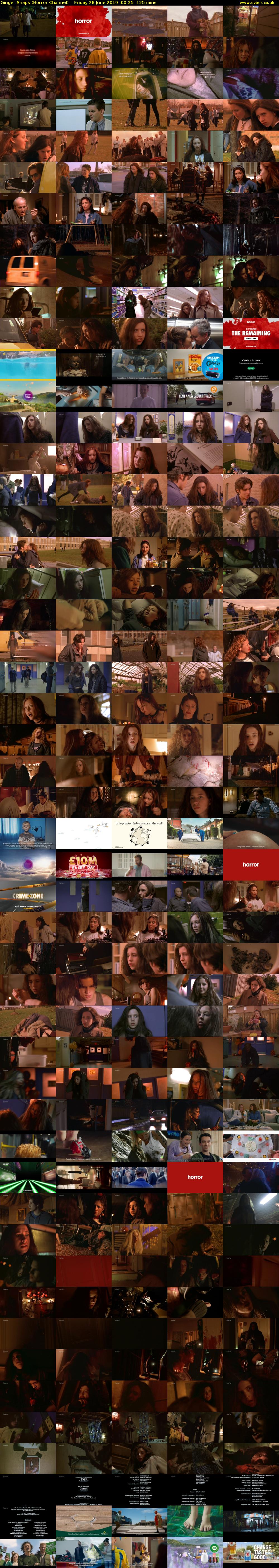 Ginger Snaps (Horror Channel) Friday 28 June 2019 00:25 - 02:30