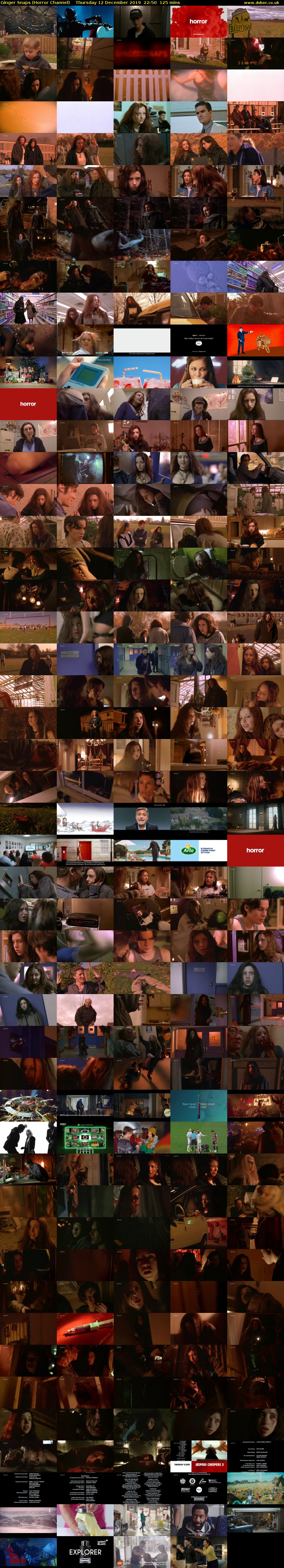 Ginger Snaps (Horror Channel) Thursday 12 December 2019 22:50 - 00:55