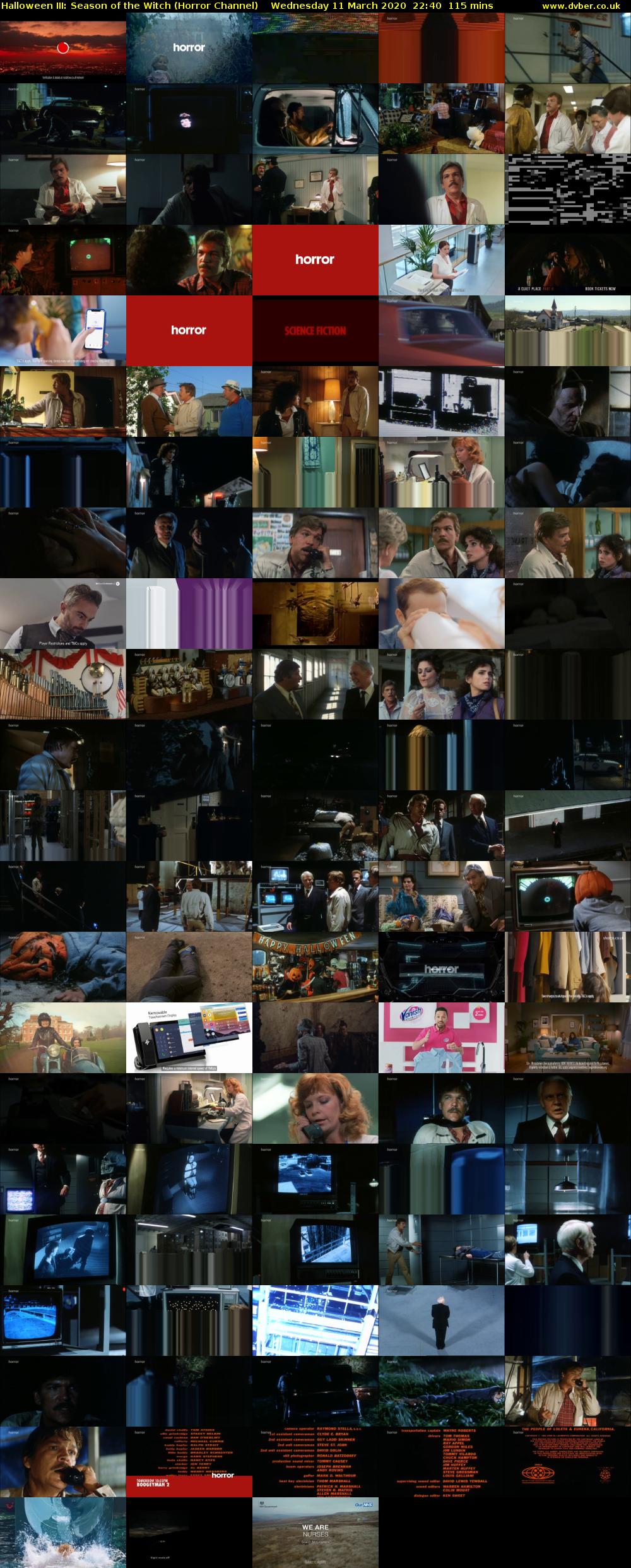 Halloween III: Season of the Witch (Horror Channel) Wednesday 11 March 2020 22:40 - 00:35