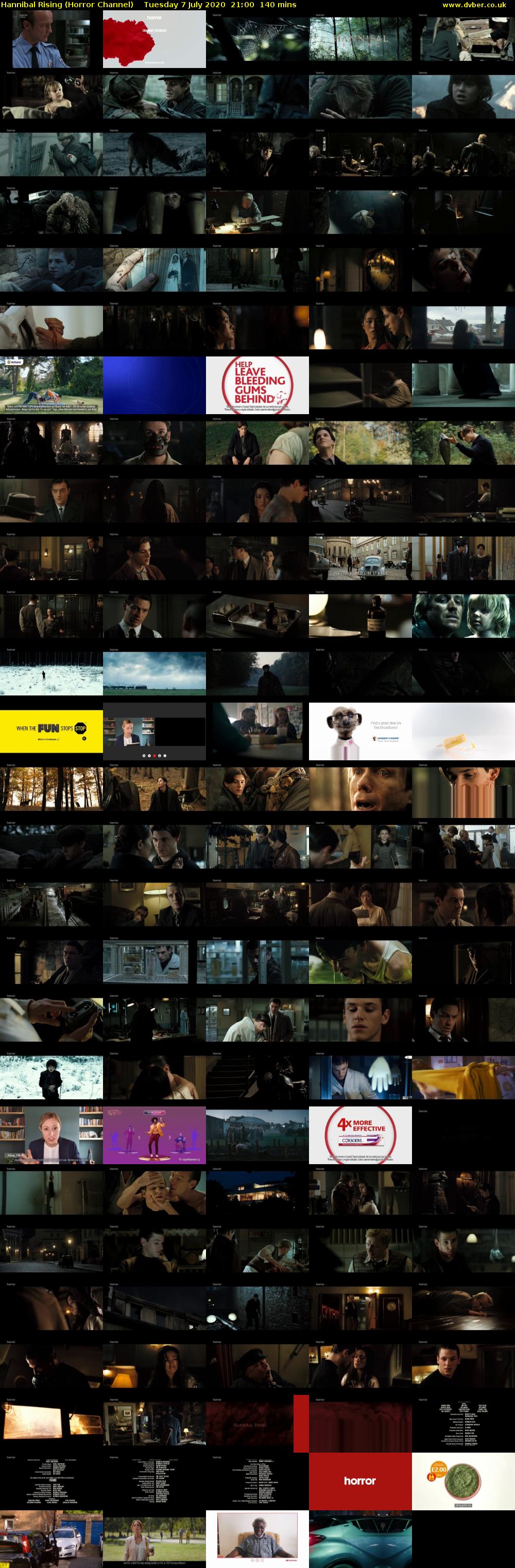 Hannibal Rising (Horror Channel) Tuesday 7 July 2020 21:00 - 23:20