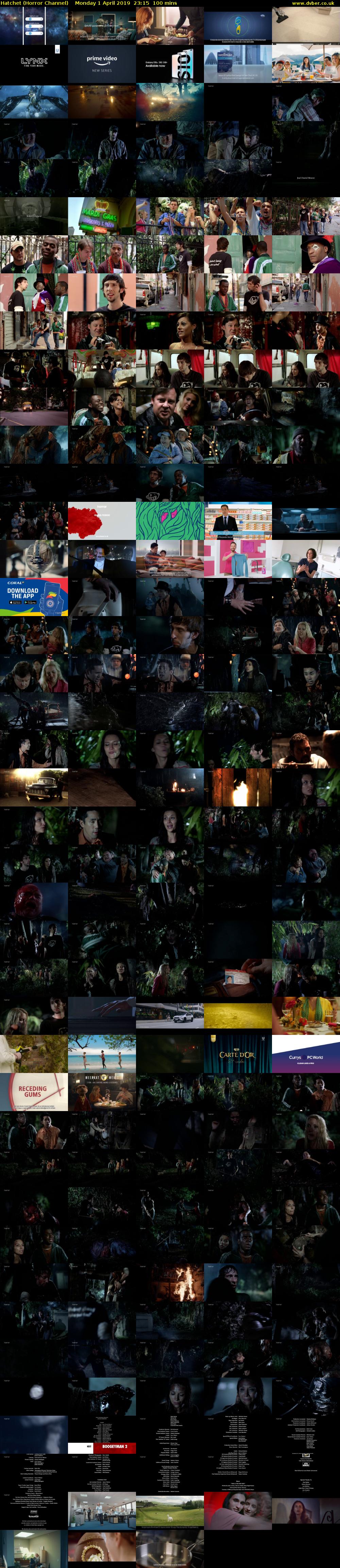 Hatchet (Horror Channel) Monday 1 April 2019 23:15 - 00:55