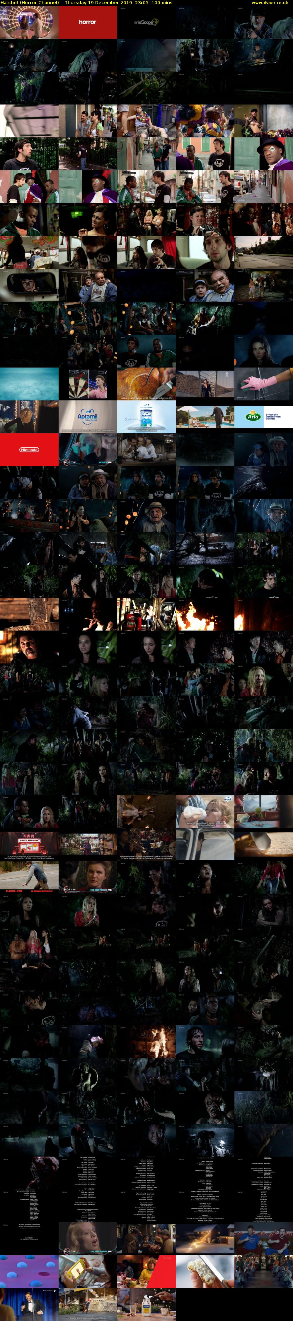 Hatchet (Horror Channel) Thursday 19 December 2019 23:05 - 00:45