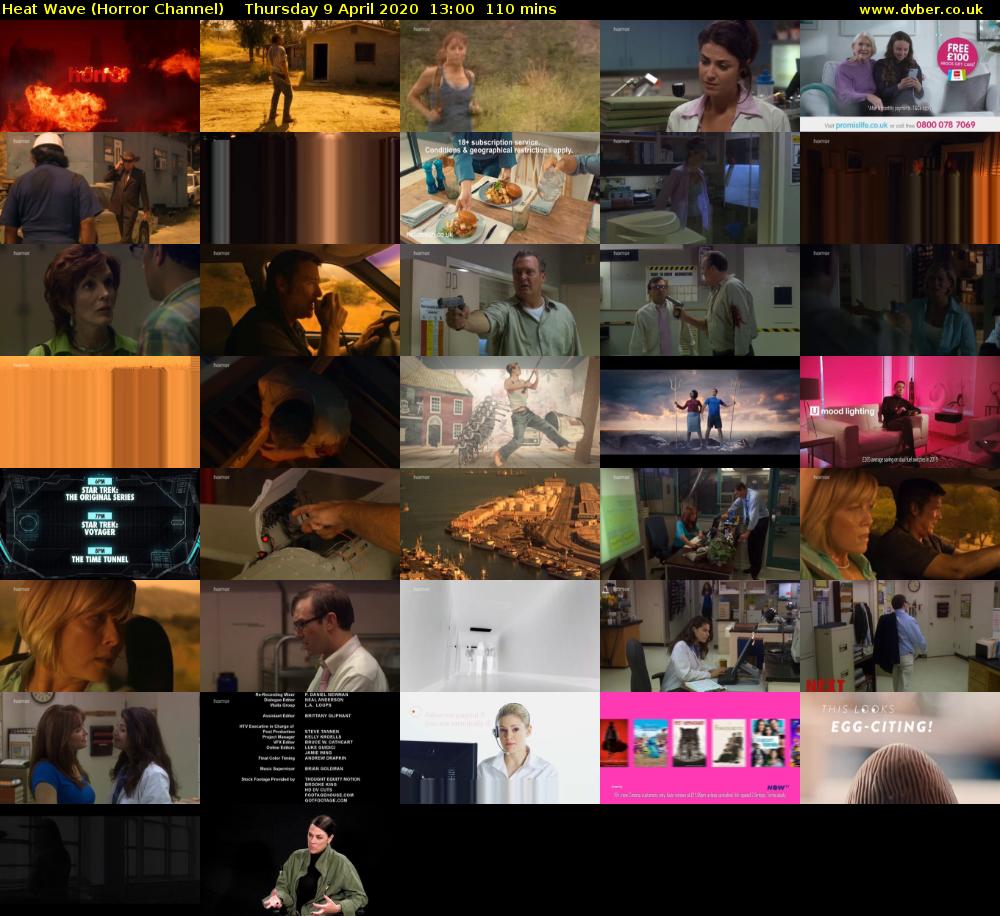Heat Wave (Horror Channel) Thursday 9 April 2020 13:00 - 14:50