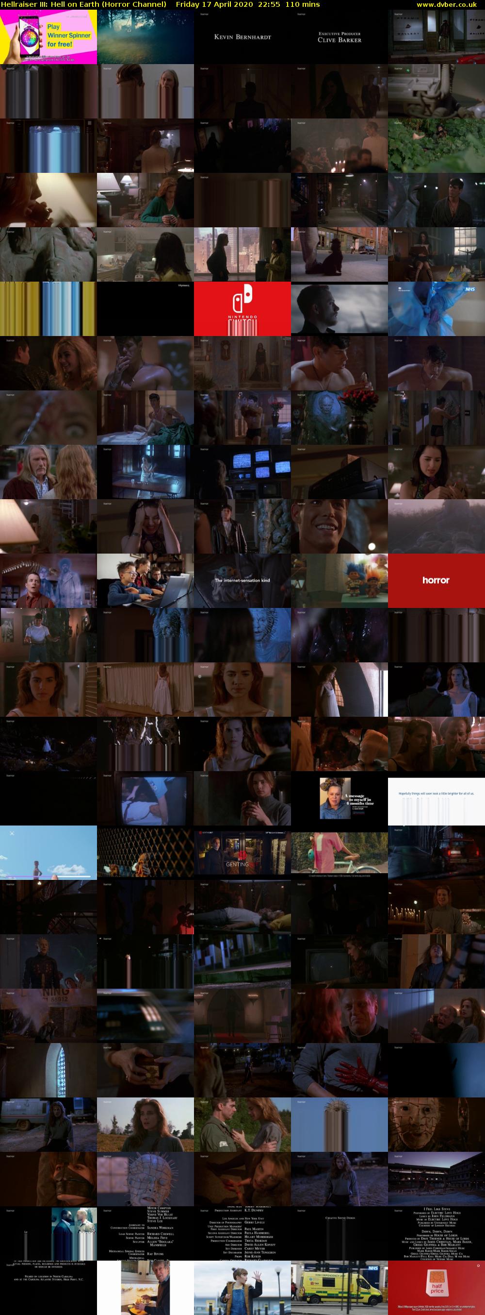 Hellraiser III: Hell on Earth (Horror Channel) Friday 17 April 2020 22:55 - 00:45