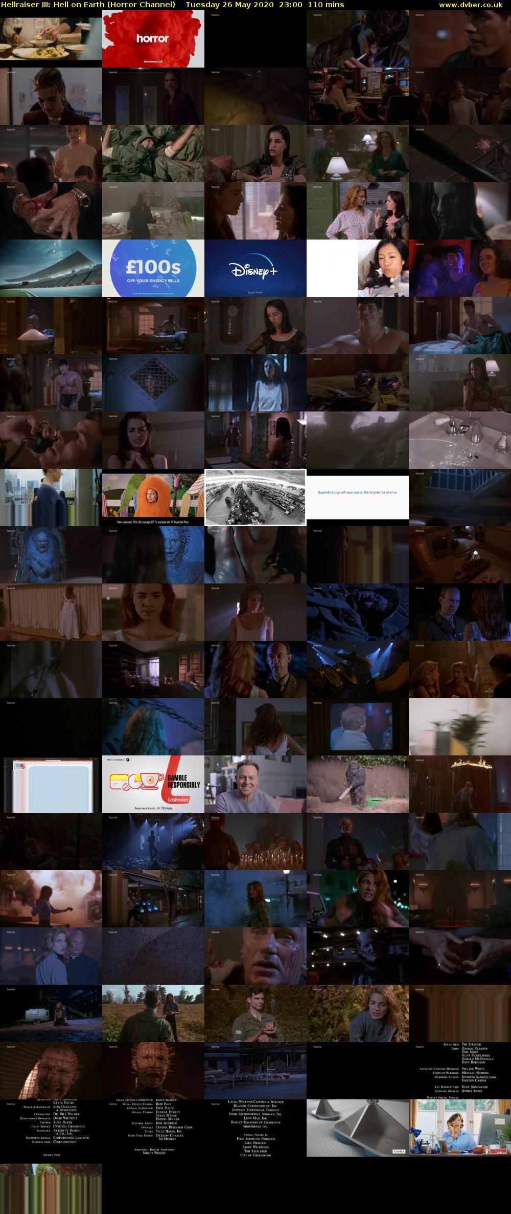 Hellraiser III: Hell on Earth (Horror Channel) Tuesday 26 May 2020 23:00 - 00:50