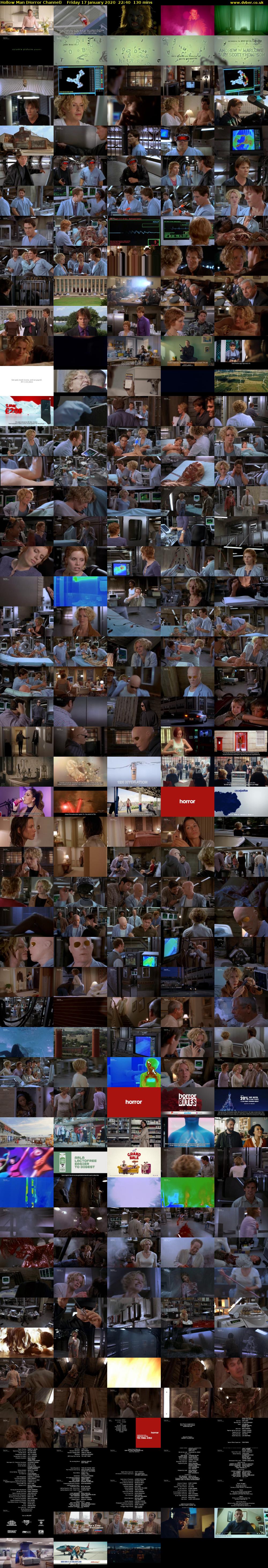 Hollow Man (Horror Channel) Friday 17 January 2020 22:40 - 00:50