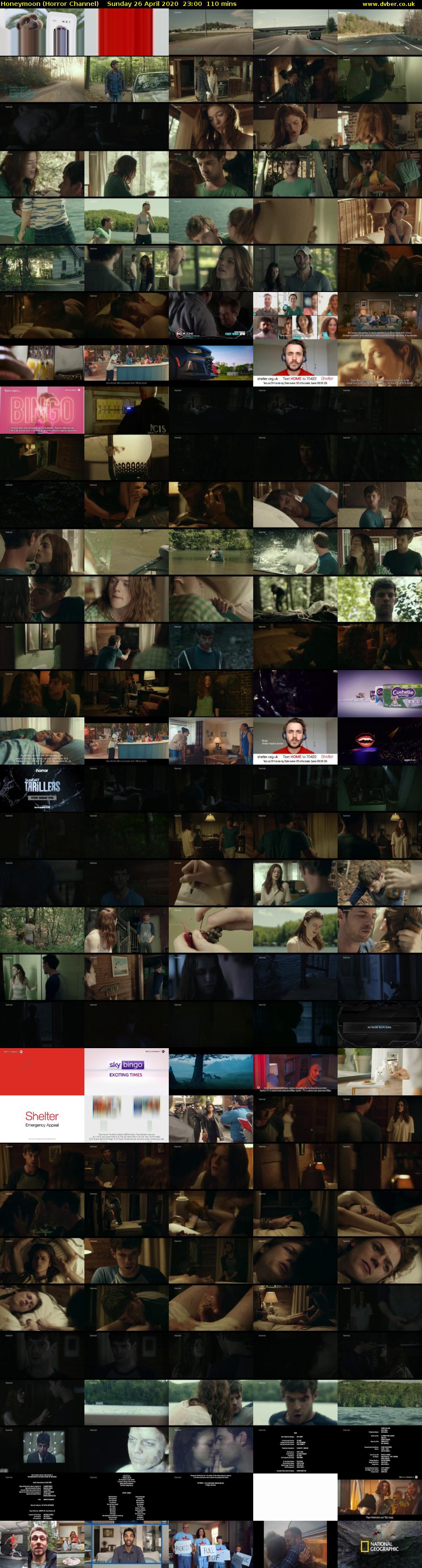 Honeymoon (Horror Channel) Sunday 26 April 2020 23:00 - 00:50