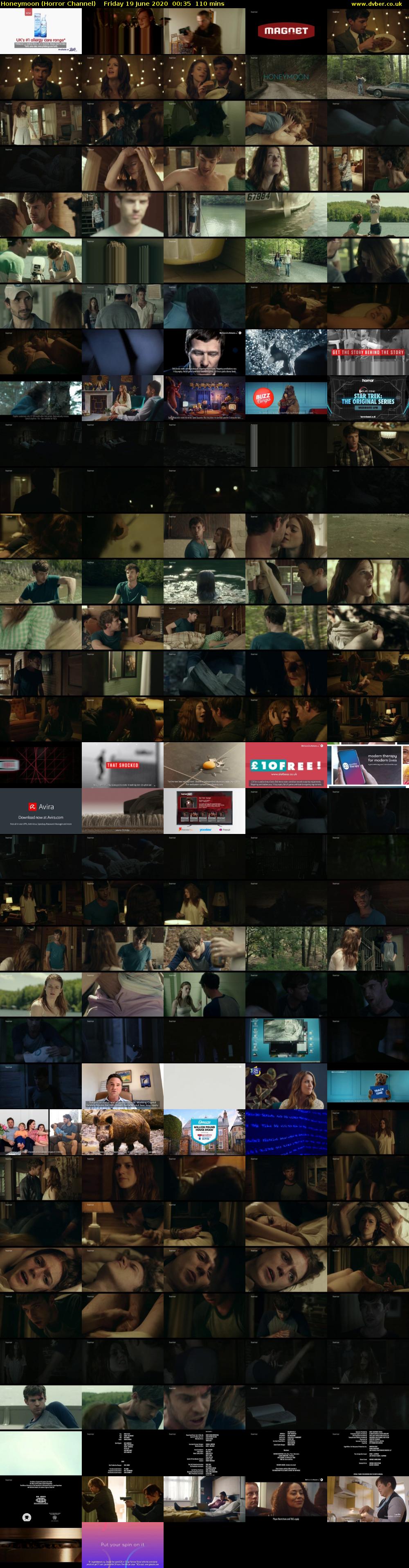 Honeymoon (Horror Channel) Friday 19 June 2020 00:35 - 02:25
