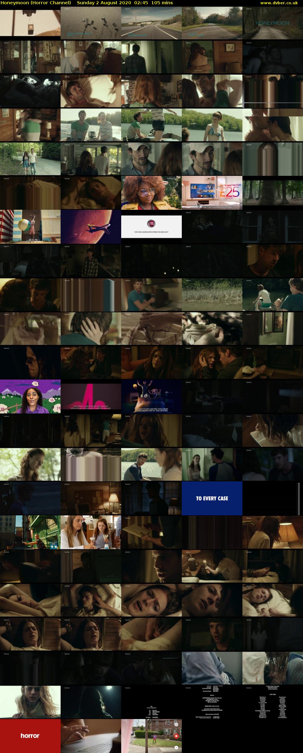 Honeymoon (Horror Channel) Sunday 2 August 2020 02:45 - 04:30