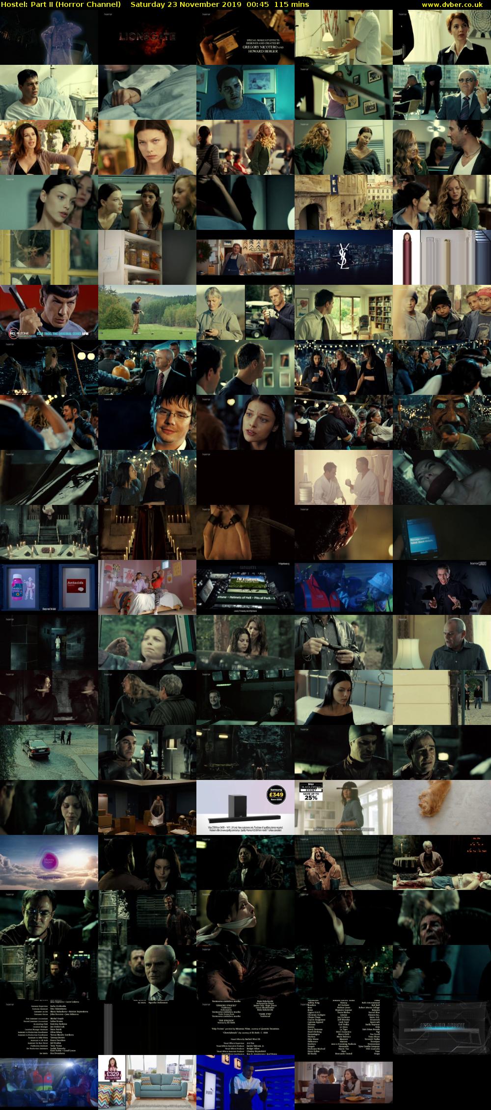 Hostel: Part II (Horror Channel) Saturday 23 November 2019 00:45 - 02:40