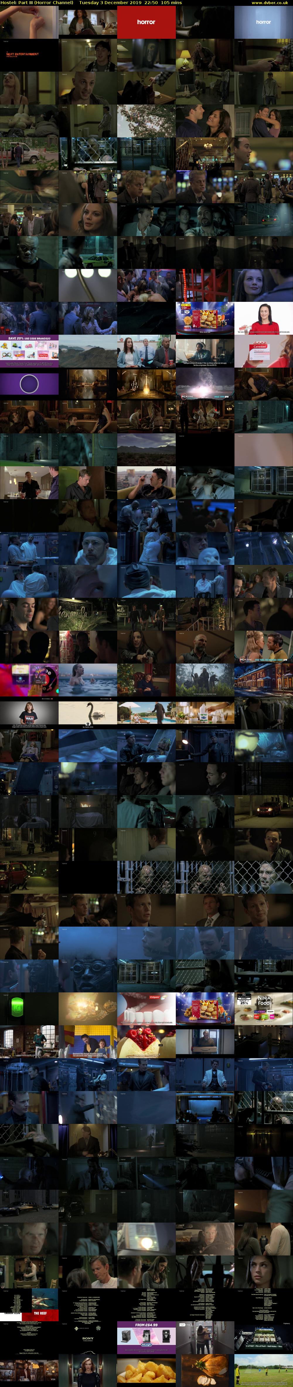 Hostel: Part III (Horror Channel) Tuesday 3 December 2019 22:50 - 00:35