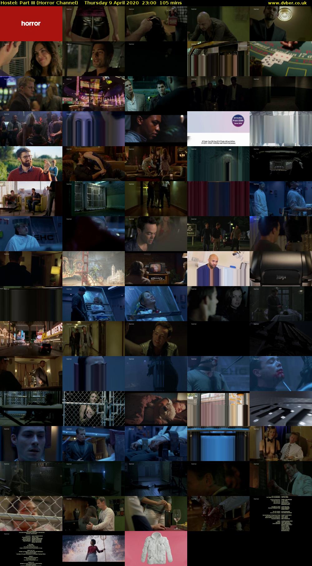 Hostel: Part III (Horror Channel) Thursday 9 April 2020 23:00 - 00:45