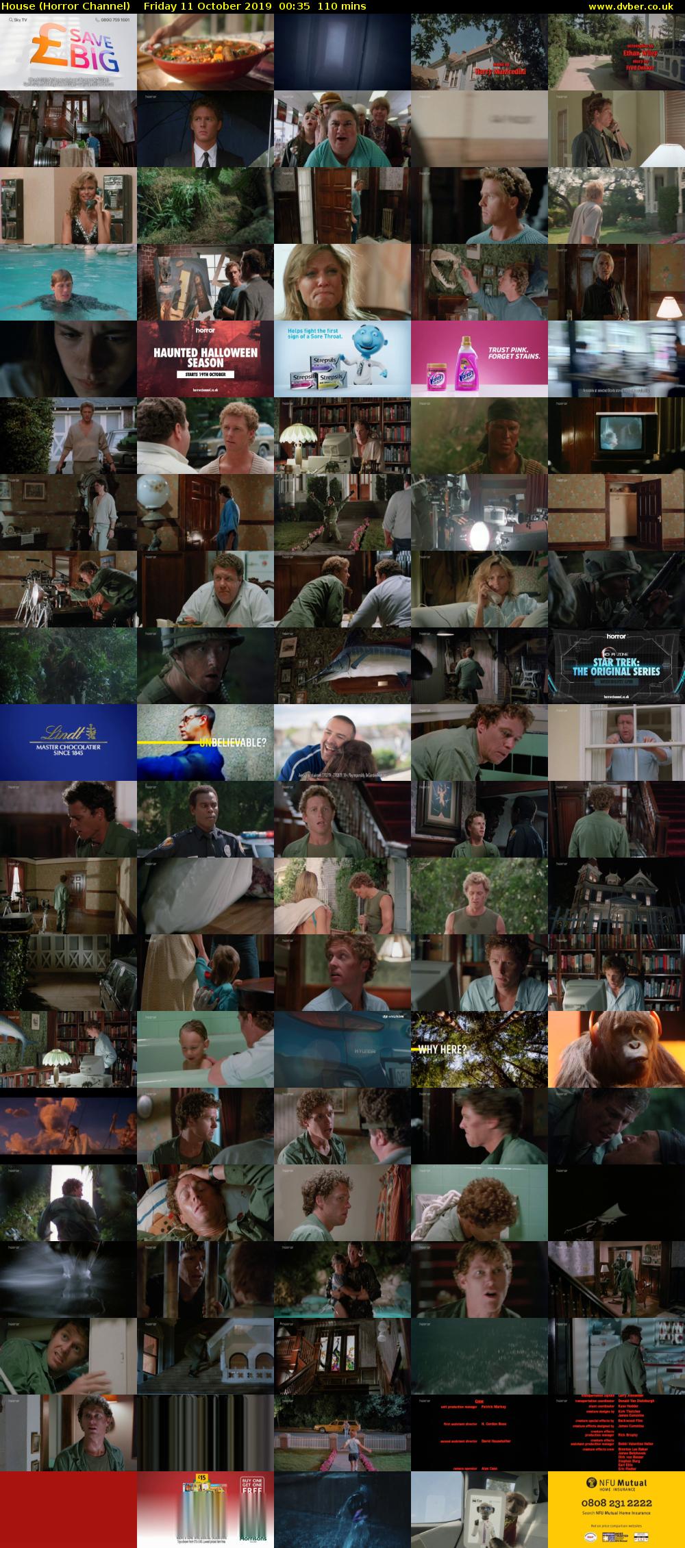 House (Horror Channel) Friday 11 October 2019 00:35 - 02:25