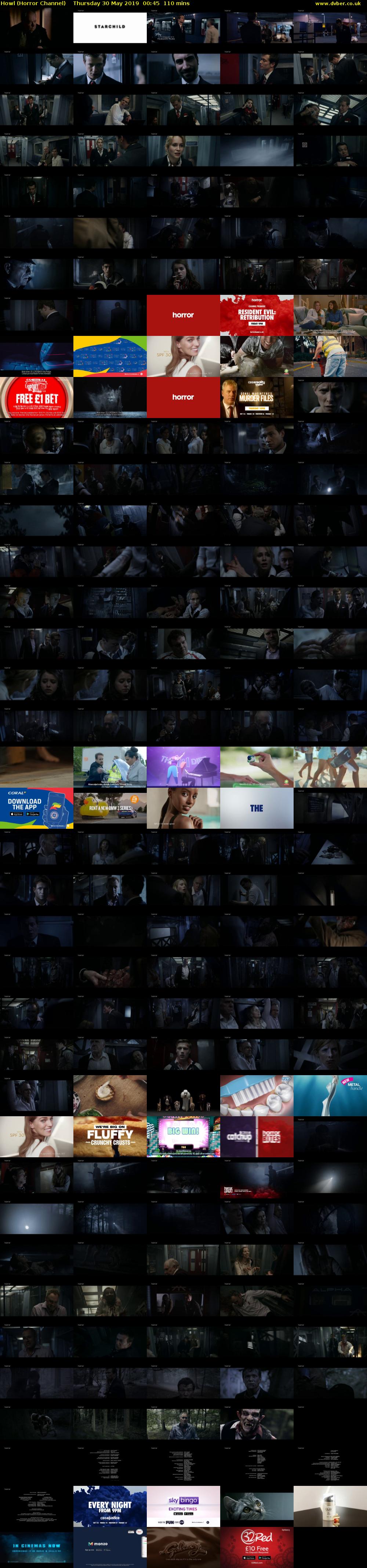 Howl (Horror Channel) Thursday 30 May 2019 00:45 - 02:35