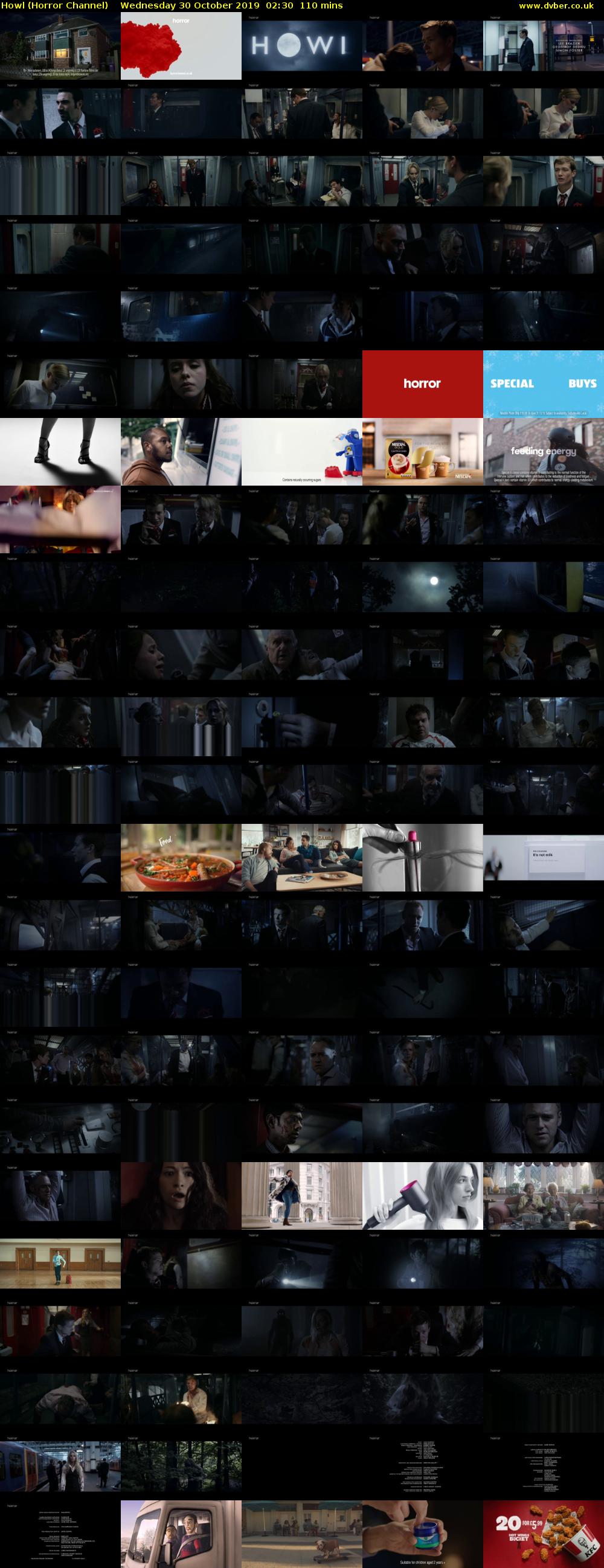 Howl (Horror Channel) Wednesday 30 October 2019 02:30 - 04:20