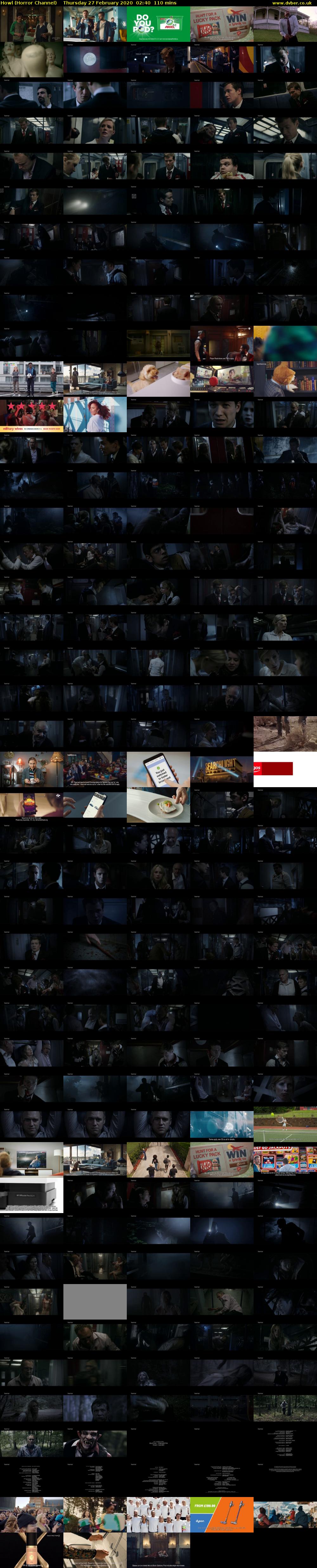 Howl (Horror Channel) Thursday 27 February 2020 02:40 - 04:30