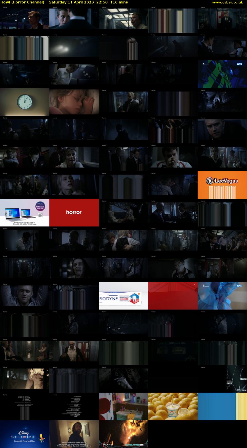 Howl (Horror Channel) Saturday 11 April 2020 22:50 - 00:40
