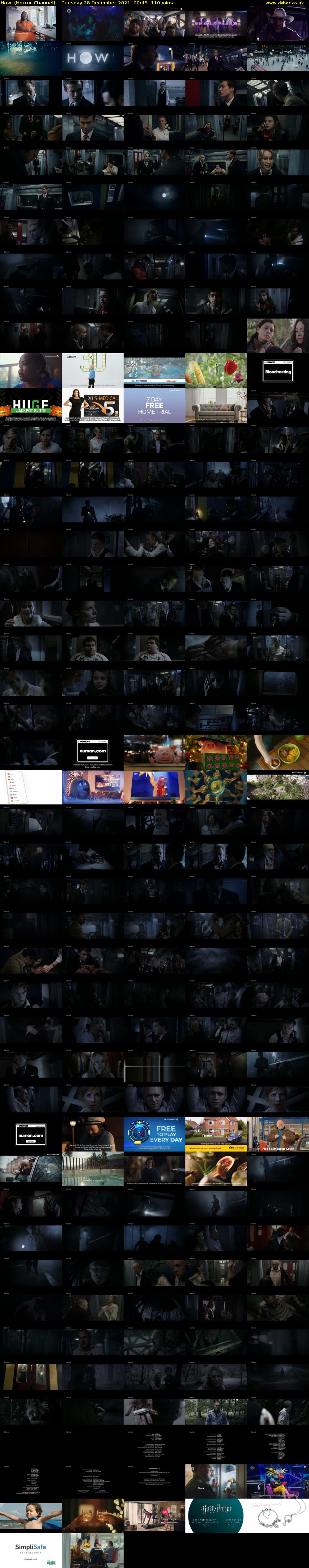 Howl (Horror Channel) Tuesday 28 December 2021 00:45 - 02:35